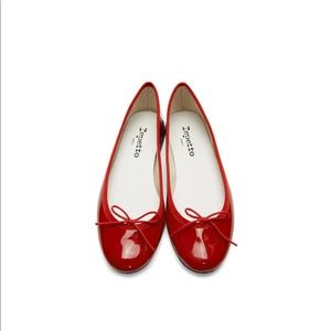 Repetto Red Patent Ballerina Flat.
